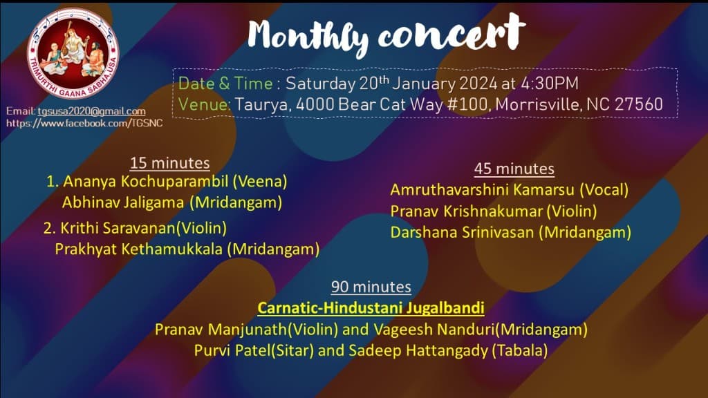 January 2024 Monthly Concert flyer 1
