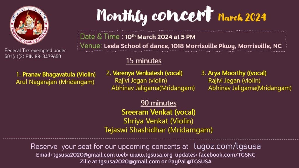 March 2024 Monthly Concert flyer 1
