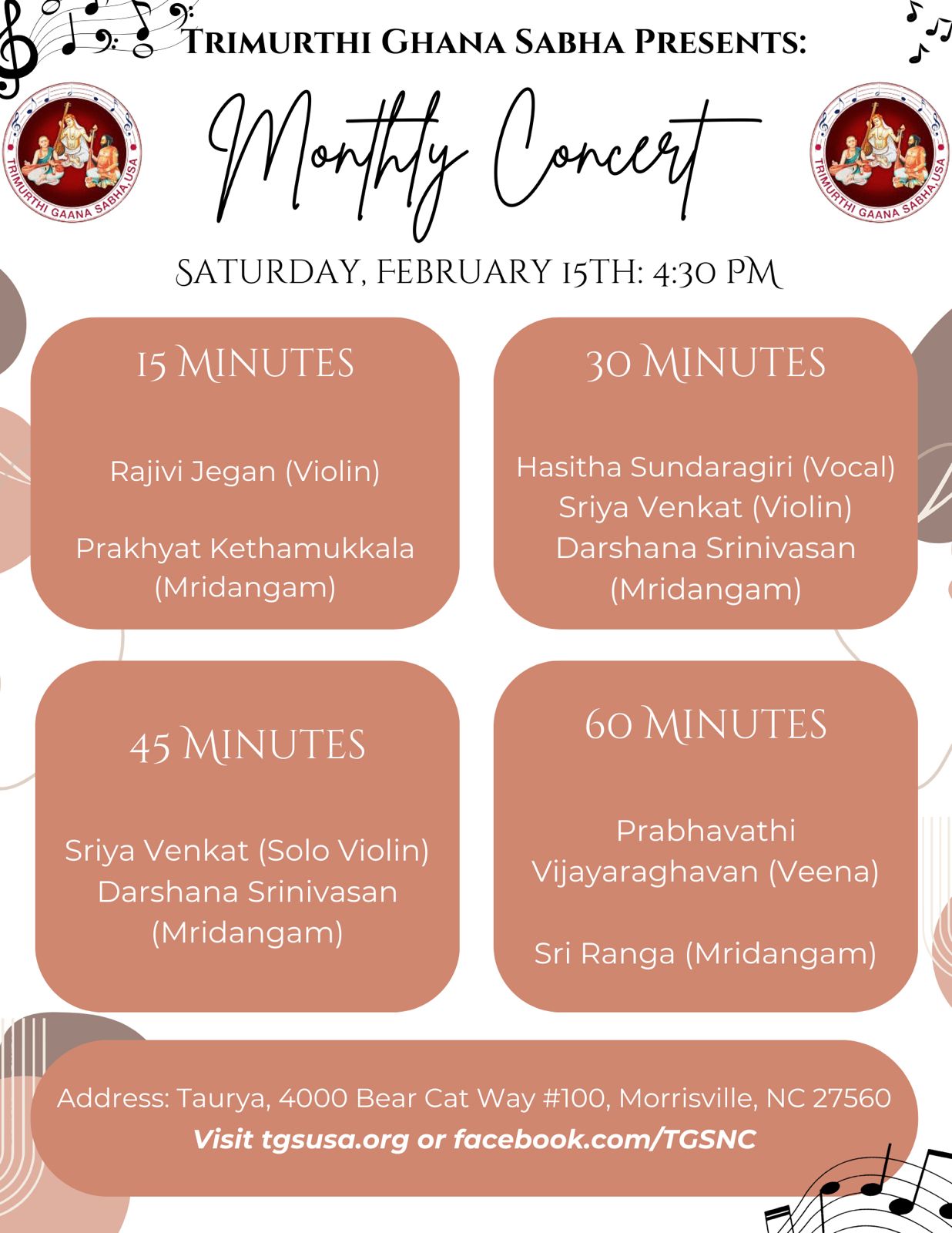 Monthly Concert - February 2025