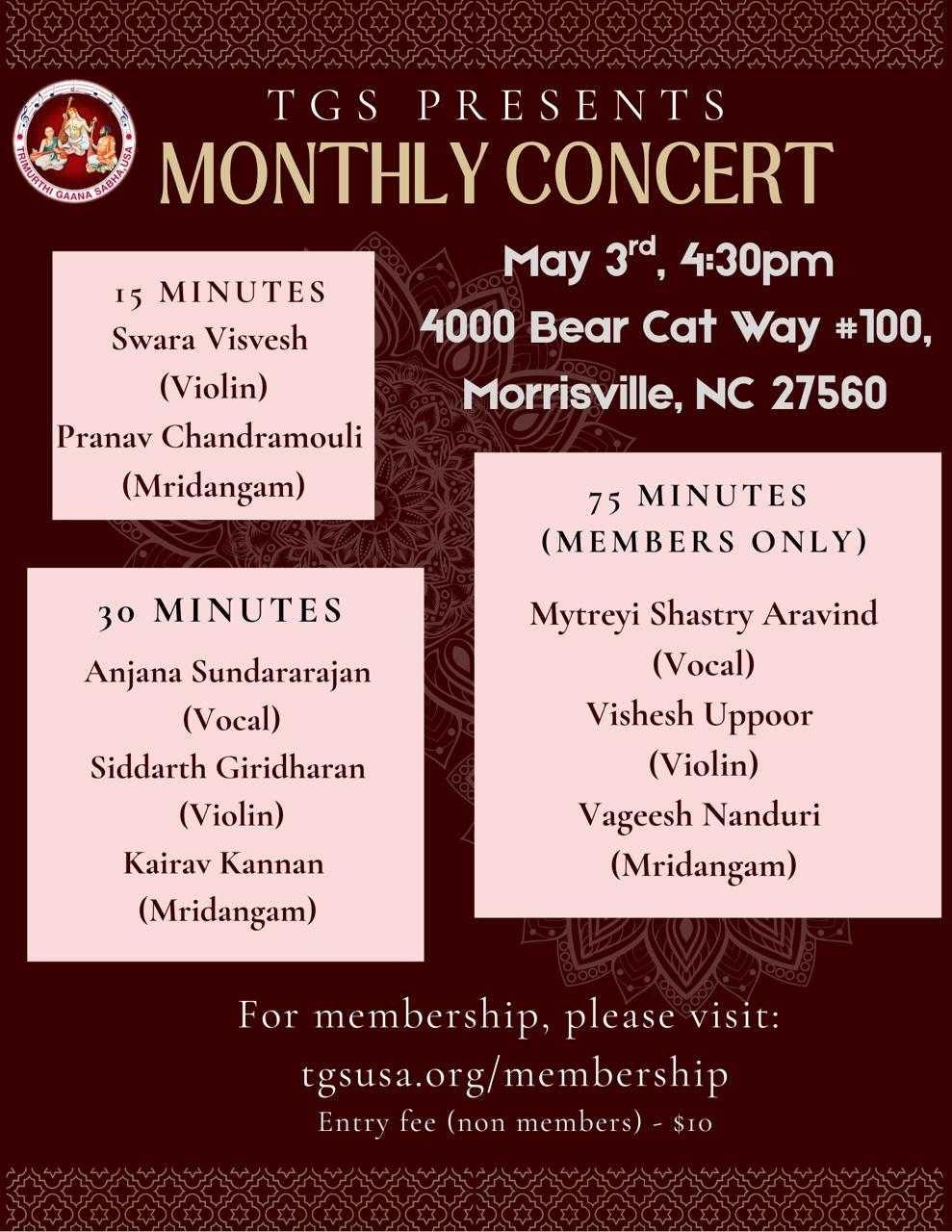 Monthly Concert (May 2025)