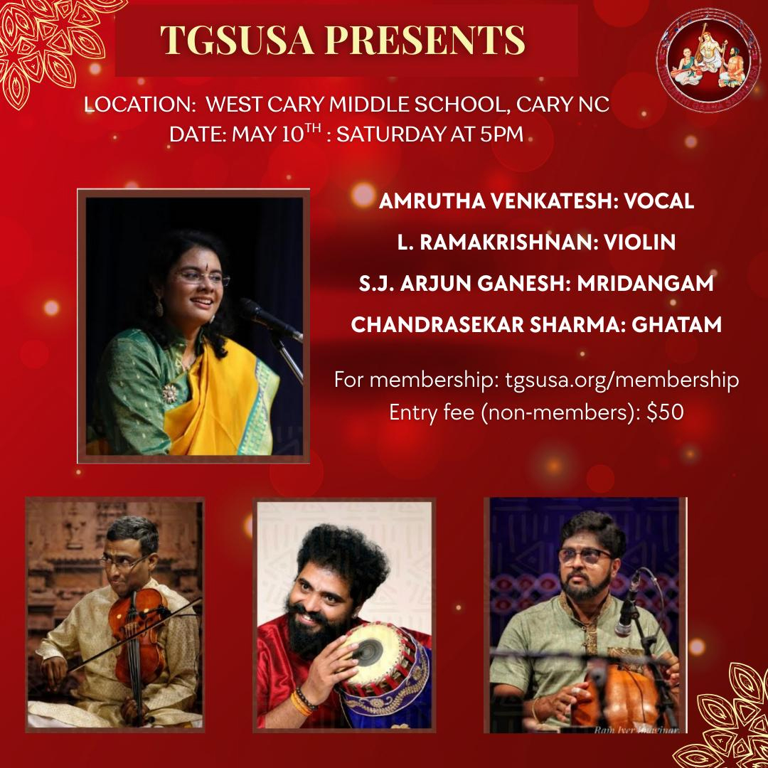 Vocal Concert by Vid. Amrutha Venkatesh and troupe